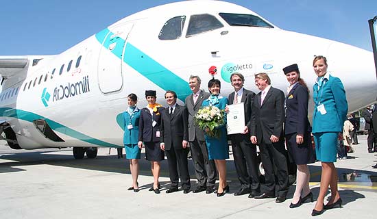 Flugzeugtaufe der Ait Dolomiti auf dem Münchner Flughafen am 35.2006 (Foto: Martin Schmitz)